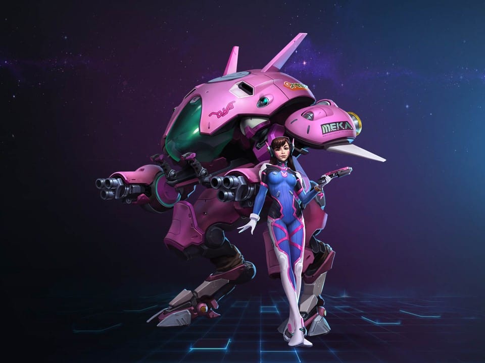 Overwatch機甲美少女D.Va正式加入《暴雪英霸》。 圖：暴雪娛樂/提供