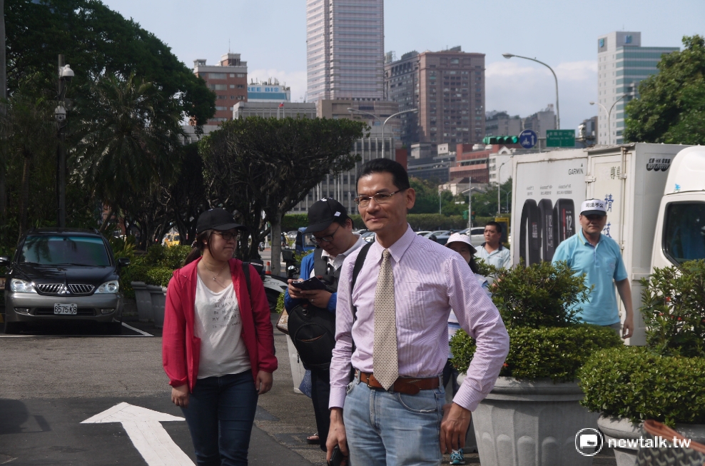 張守一也到場聲援反同人士。 圖：鍾孟軒/攝