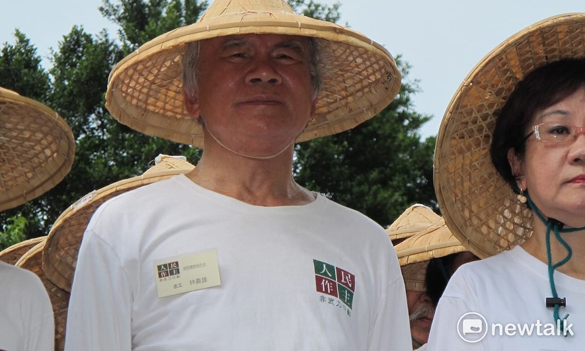 民進黨前主席林義雄11日加入要求補正公投法禁食活動。 圖：新頭殼資料照片