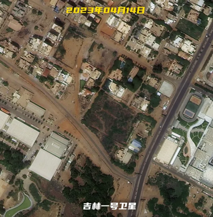 中國長光衛星公司的「吉林一號」拍攝下喀士木相關地區圖片。 圖: 翻攝自中國騰訊網「王亞男航空說」