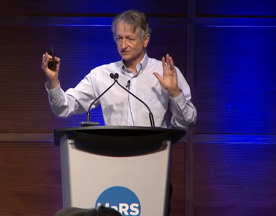 人工智慧之父傑弗瑞·辛顿（Geoffrey Hinton）於2018年於加拿大科技創新活動時曾概述深度學習基礎，如今他辭去Google職務，並表示對AI未來發展感到憂心。 圖：翻攝Elevate YT頻道:"Geoffrey Hinton: The Foundations of Deep Learning"