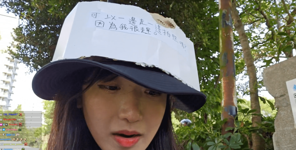 企鵝妹表示環島期間拍照可能會耽誤到每日行程，因此希望能「邊走邊拍」。 圖：翻攝自Twitch/Jinnytty