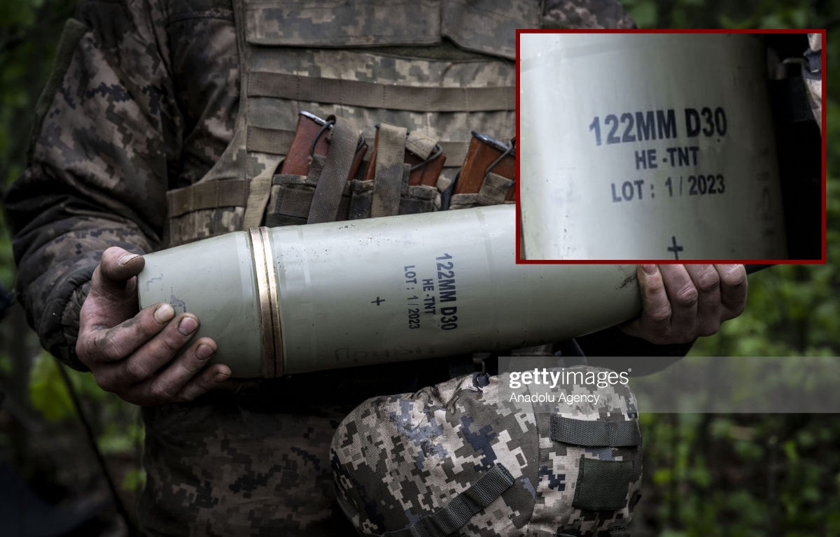 烏克蘭軍隊收到了伊朗製造的彈藥，且是在 2023 年首次製造。 圖：翻攝自 Ukraine Weapons Tracker 推特