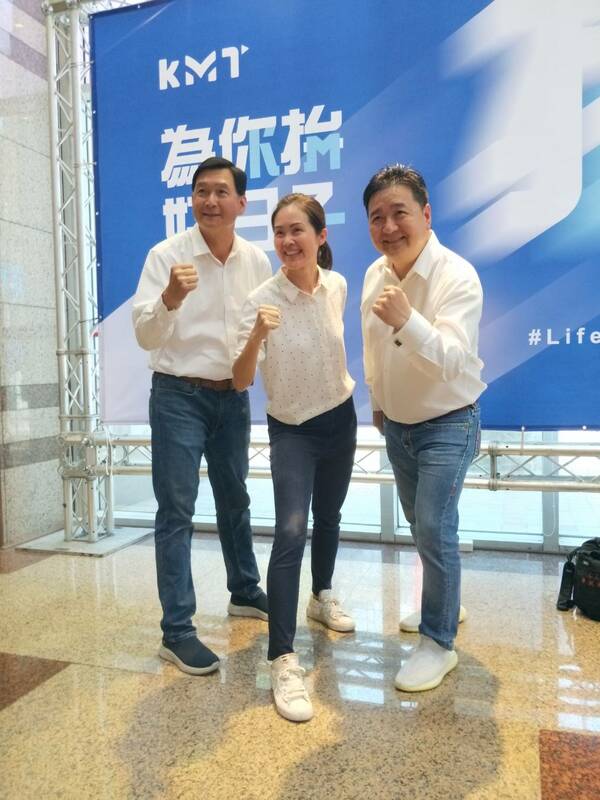 新北市議員林金結（右至左）、洪佳君、林國春分別獲國民黨提名參選2024新北第十、第五及板橋西區立委。 圖：林金結辦公室／提供
