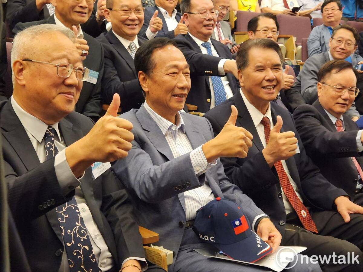 郭台銘出席工商建研會座談。 圖：黃建豪/攝