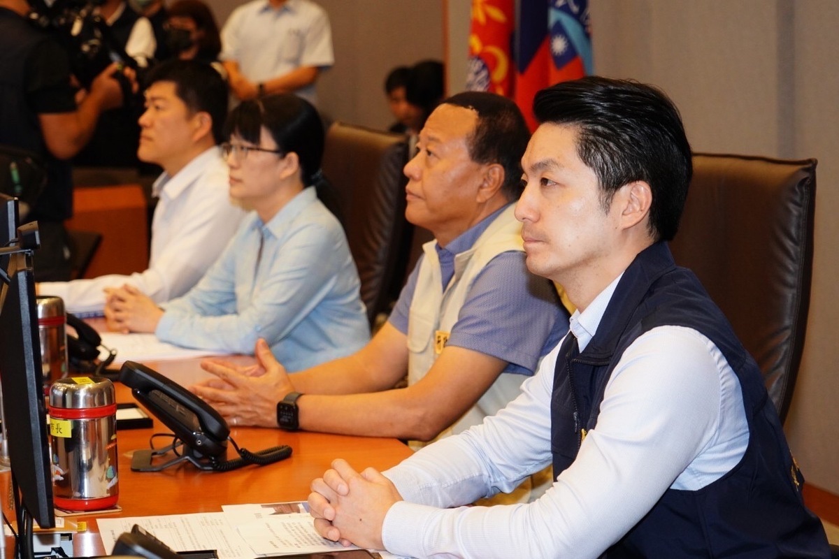 蔣萬案上午在市府進行兵棋推演。 圖 : 台北市政府提供