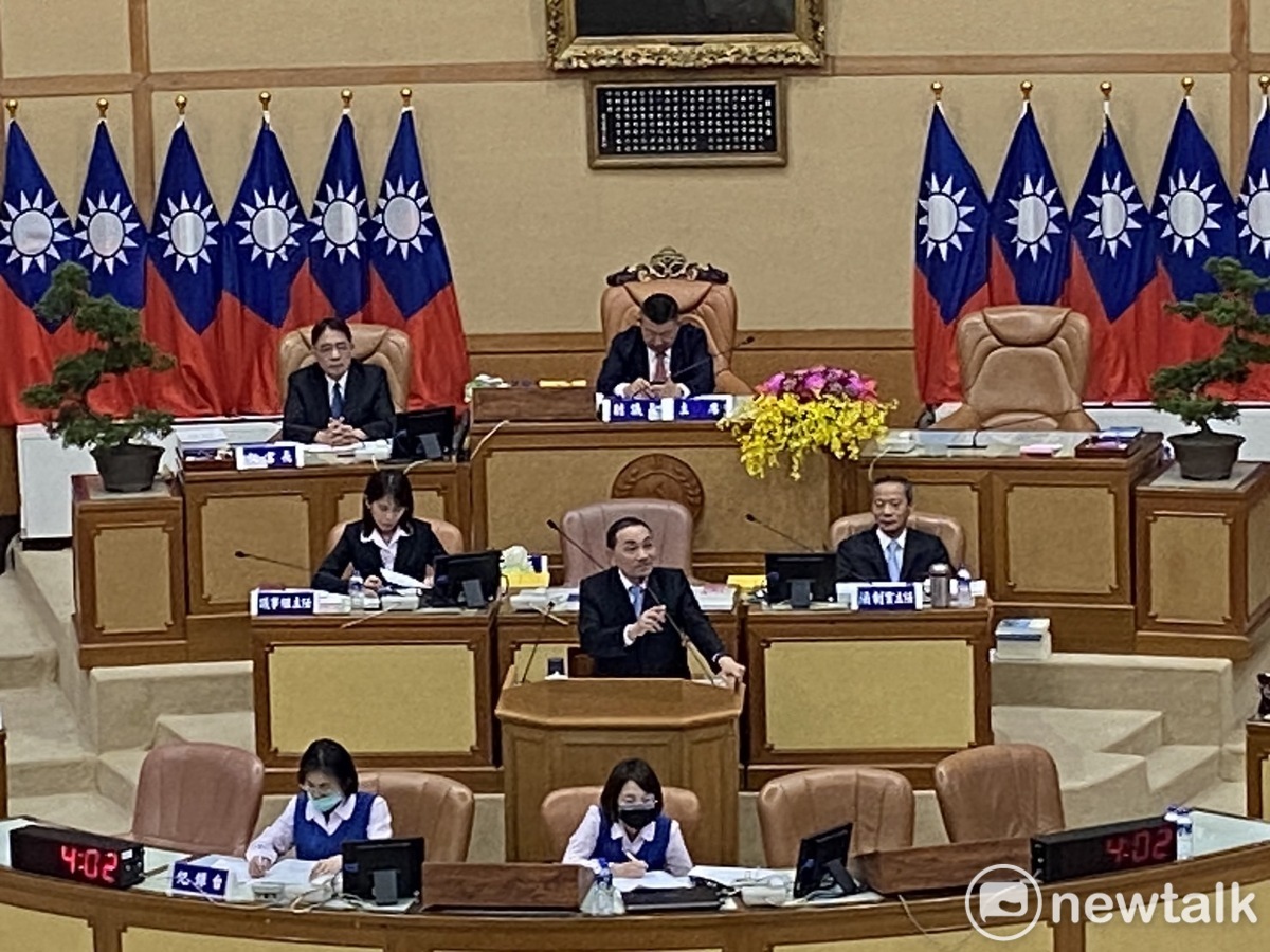 侯友宜強調，自己本來就是中華民國的市長，「我的國家就是中華民國，到哪裡說都是中華民國」。 圖：林昀真/攝
