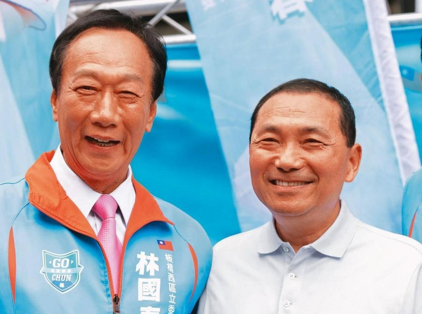 侯友宜和郭台銘是國民黨內人氣最高的「總統候選人」。   圖：翻攝林國春臉書