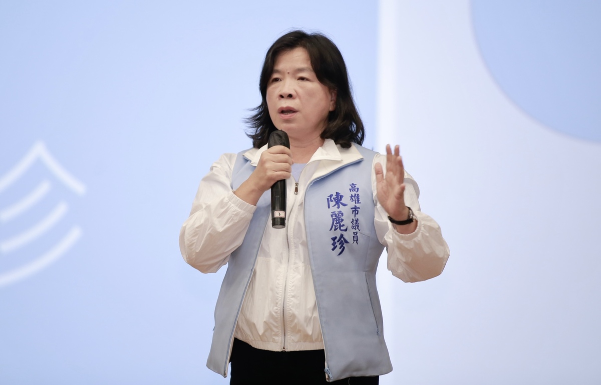 陳麗珍出席座談會發表政見。 圖：趙少康自媒體辦鄰公室/提供