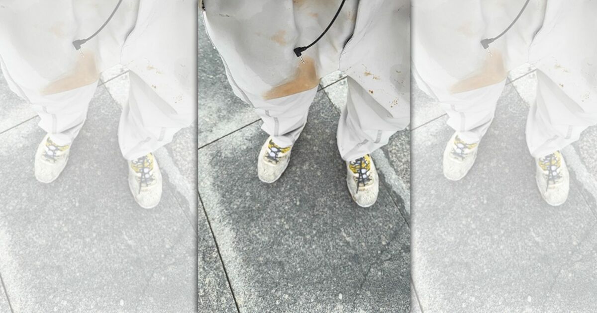 一名網友於氣爆發生當下在新光三越如廁，因爆炸力度波及，慘被噴滿身穢物。（翻攝Threads@edisonsonsonww）