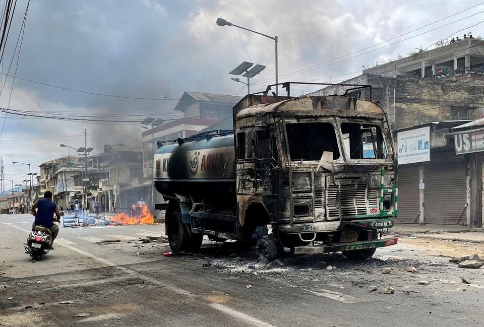 印度東北部曼尼普爾邦（Manipur）最近爆發種族衝突，事件至今已造成至少 50 多人死亡.  圖：達志影像/路透社