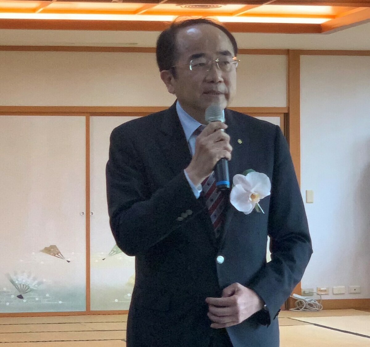 前台灣日本關係協會會長李嘉進致詞。 圖：台日經貿文化交流協會/提供