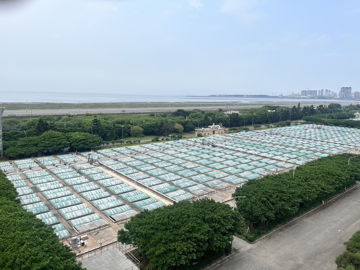 八里廠初級沉澱池。 圖：新北市水利局提供