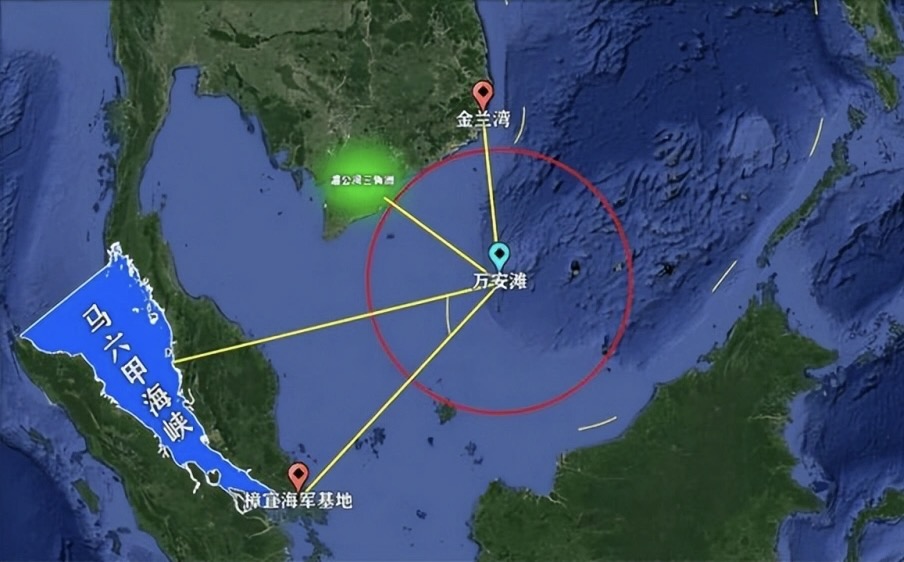 萬安灘是從麻六甲海峽到南海的必經之路，對於中國海上航運十分重要。且萬安灘附近海域下面石油儲量豐富，成為極重要的戰略位置。 圖：翻攝自騰訊網