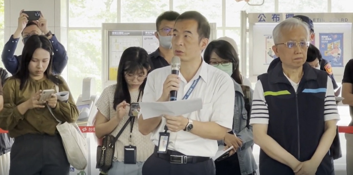 中捷處長許泰銘說明事發經過。 台中捷運公司/提供