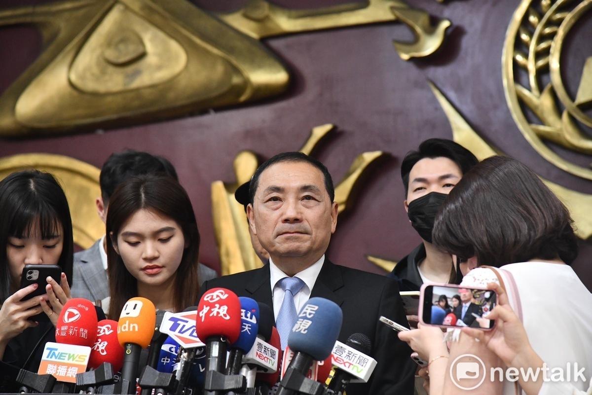 侯友宜表示，自己是警界出身，也是憲兵受訓，軍警共同的想法就是保家衛國。 圖：林昀真/攝