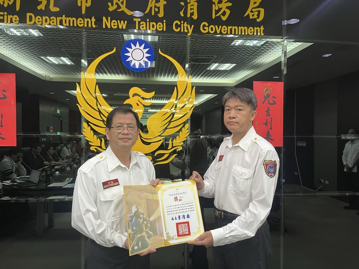 深坑分隊隊員陳育材。 圖：新北市消防局提供