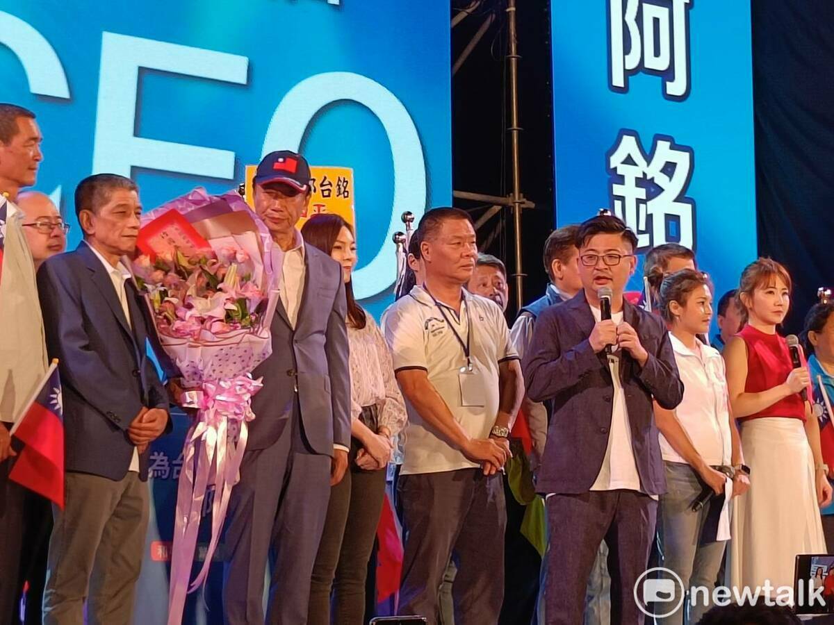 彰化縣議長謝典林是唯一在台上發言的政治人物。 圖:唐復年/攝(資料照)