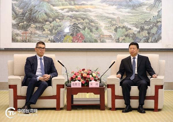 國台辦主任宋濤去年會見連勝文。 圖：翻攝中國台灣網