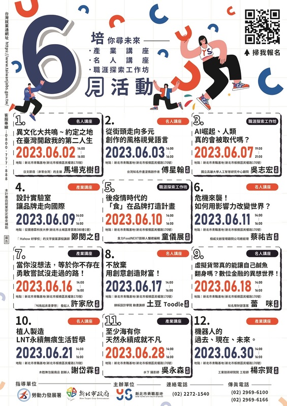 青職基地6月活動。 圖：新北市青年局提供