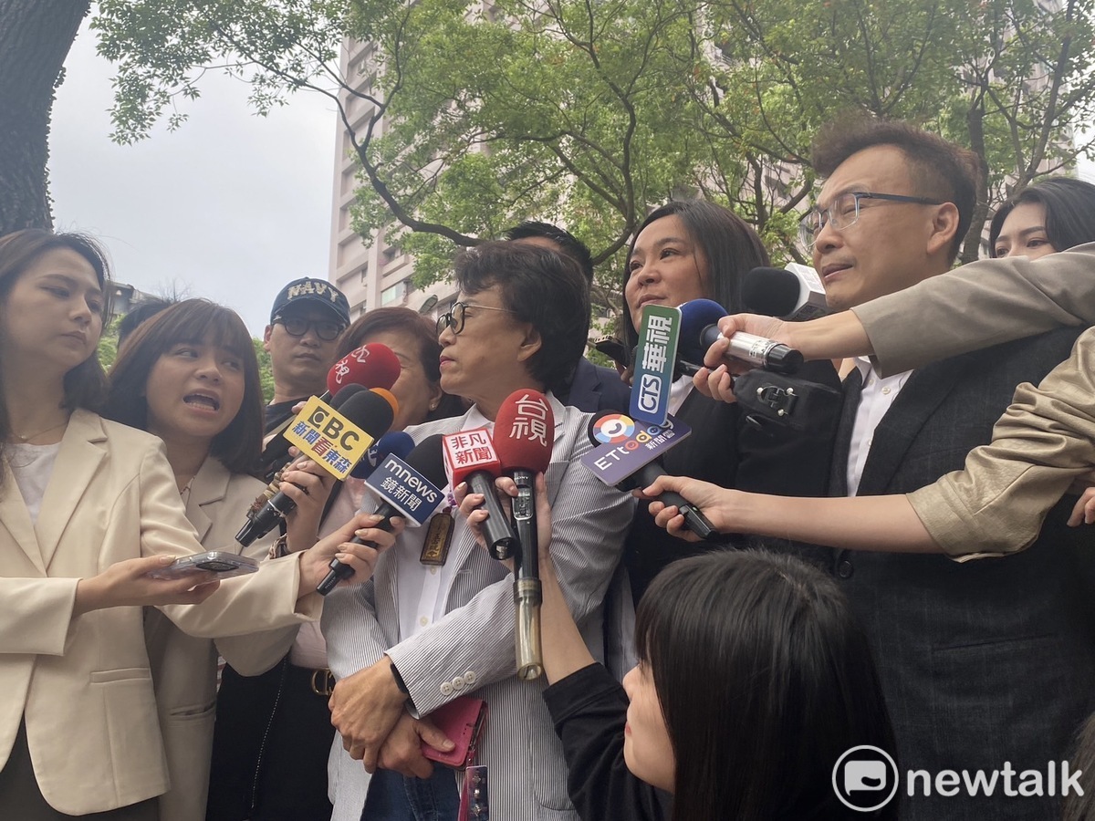 國民黨挺郭派中常委沈智慧、立委陳玉珍、鄭正鈐。 圖：周煊惠 / 攝