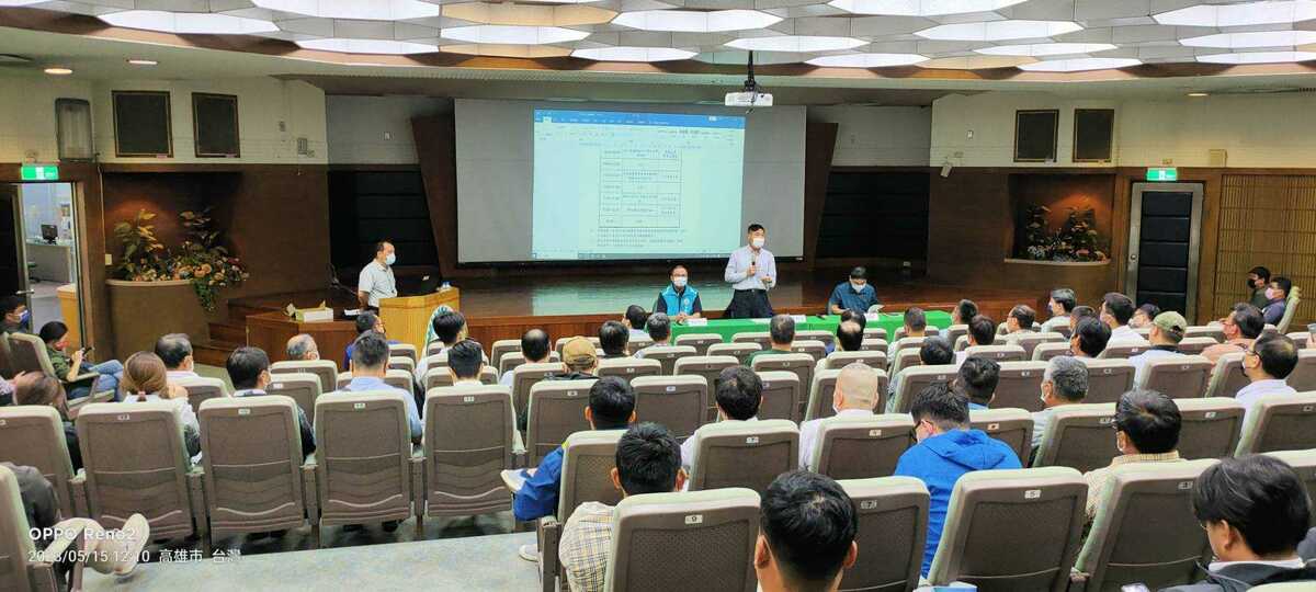 高市勞工局舉辦工地塔吊作業安全宣導。 圖:高雄市勞工局提供