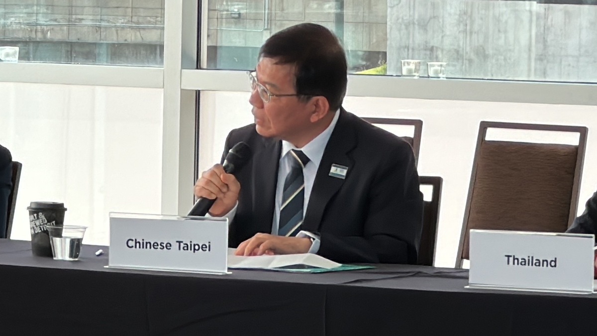 王國材分享台灣推動綠色海運走廊的相關作法。 圖：交通部／提供