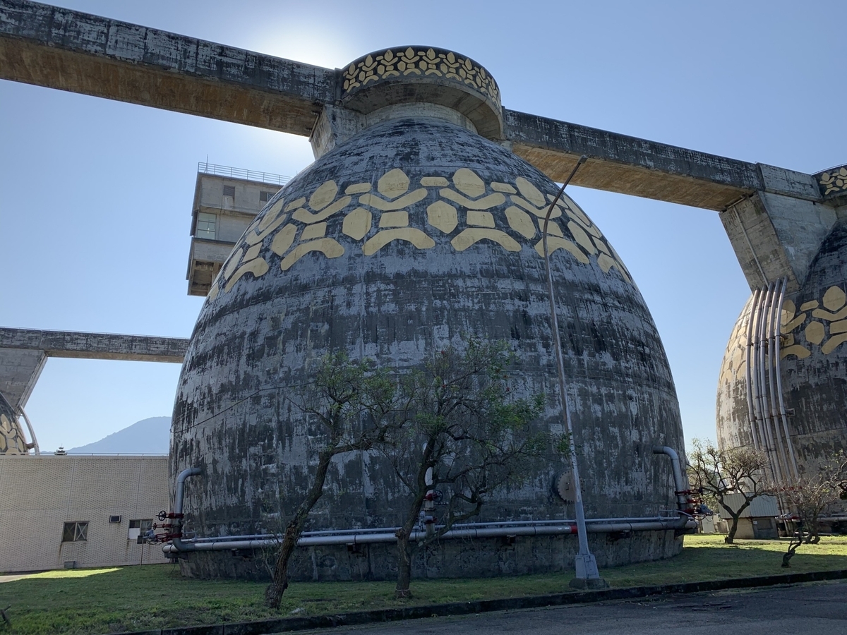 八里污水處理廠蛋型消化槽。 圖：新北市水利局提供