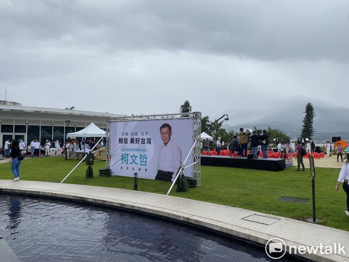 民眾黨主席柯文哲參選2024總統宣示記者會。 圖：周煊惠 / 攝