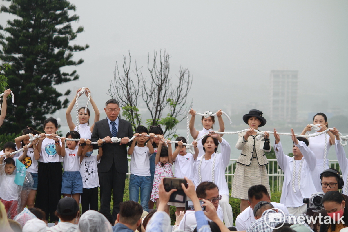 民眾黨主席柯文哲與柯妻陳佩琪。 圖：周煊惠 / 攝