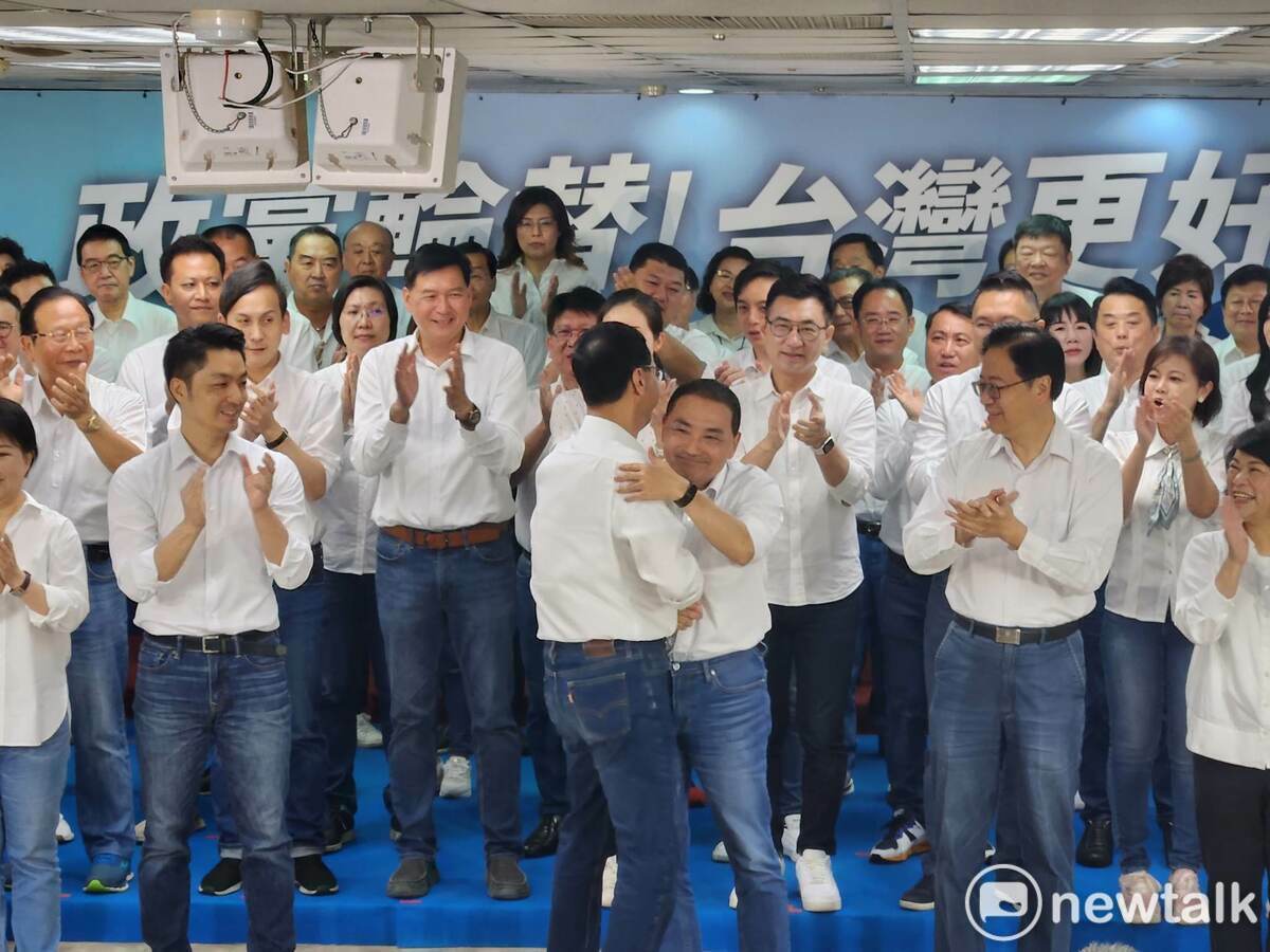國民黨舉辦誓師大會，替侯友宜及國民黨立委參選人拉抬氣勢。 圖：黃建豪/攝