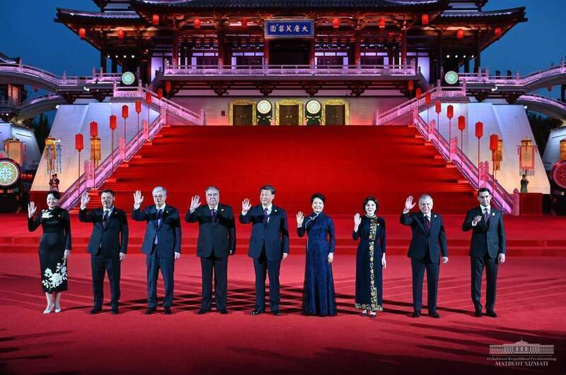 首屆中國─中亞峰會在西安登場。 圖：翻攝烏茲別克總統府新聞處推特