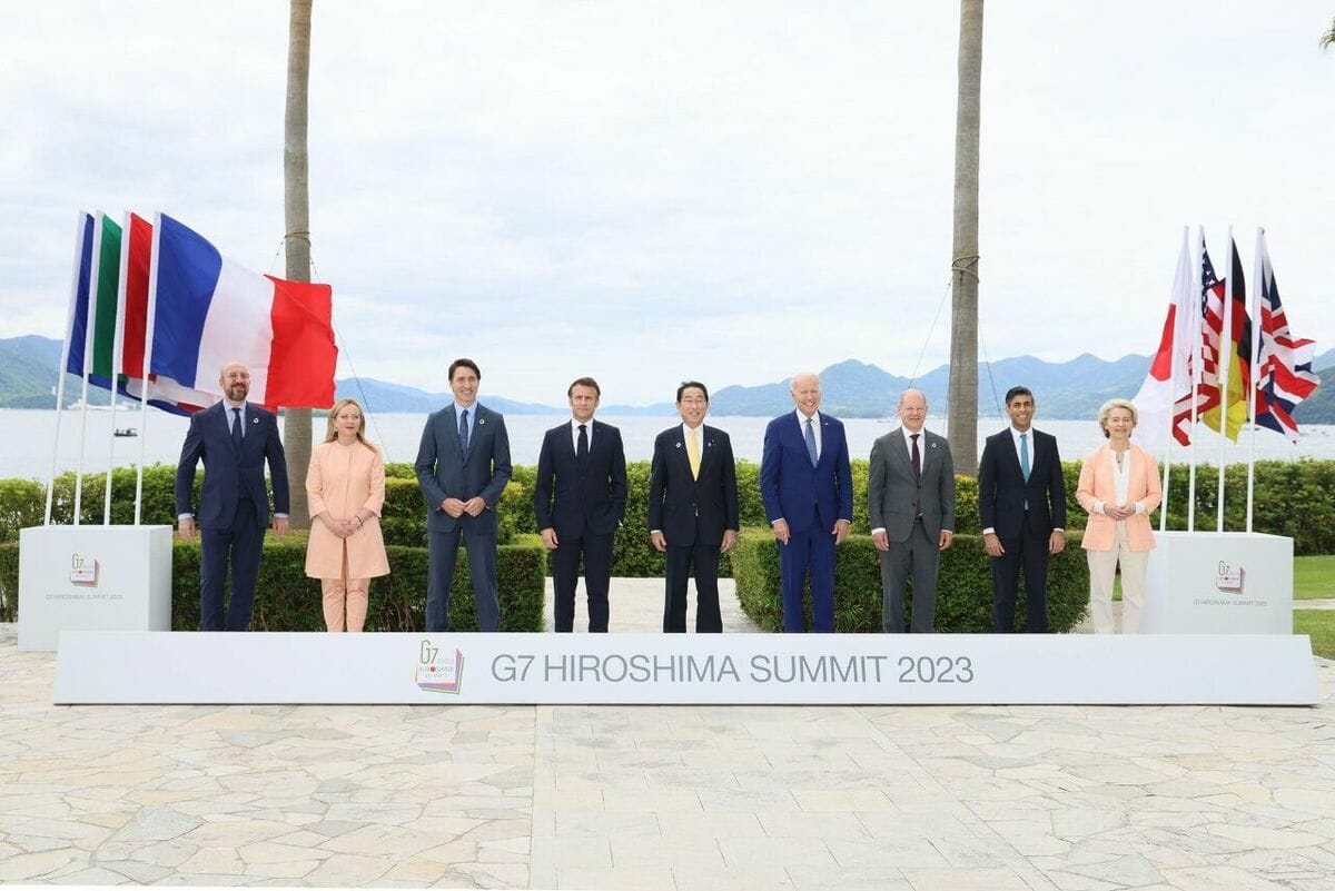 七大工業國集團（G7）領袖高峰會20日發表「廣島願景」聯合文件。 圖：翻攝自G7 Japan推特