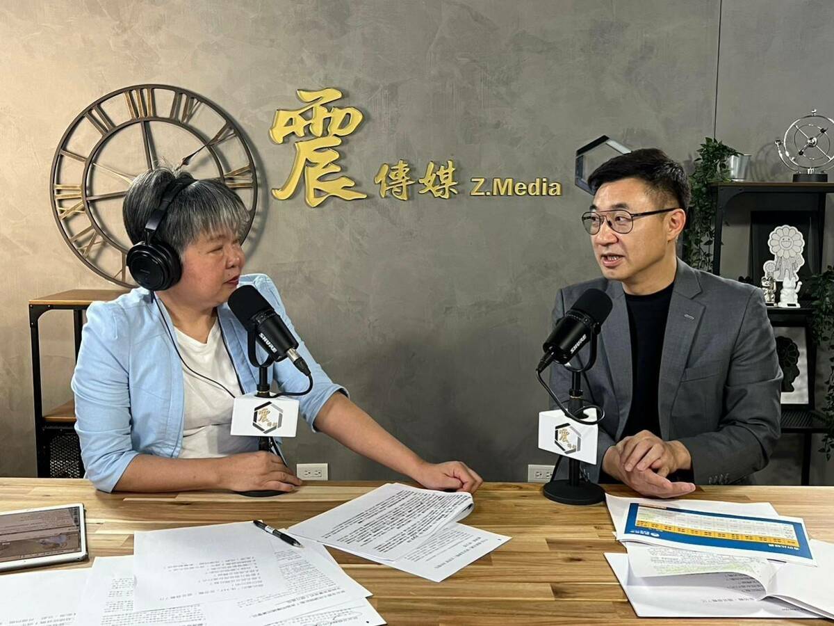 國民黨立委江啟臣接受黃光芹專訪。 圖：震傳媒《新聞不芹菜》/提供