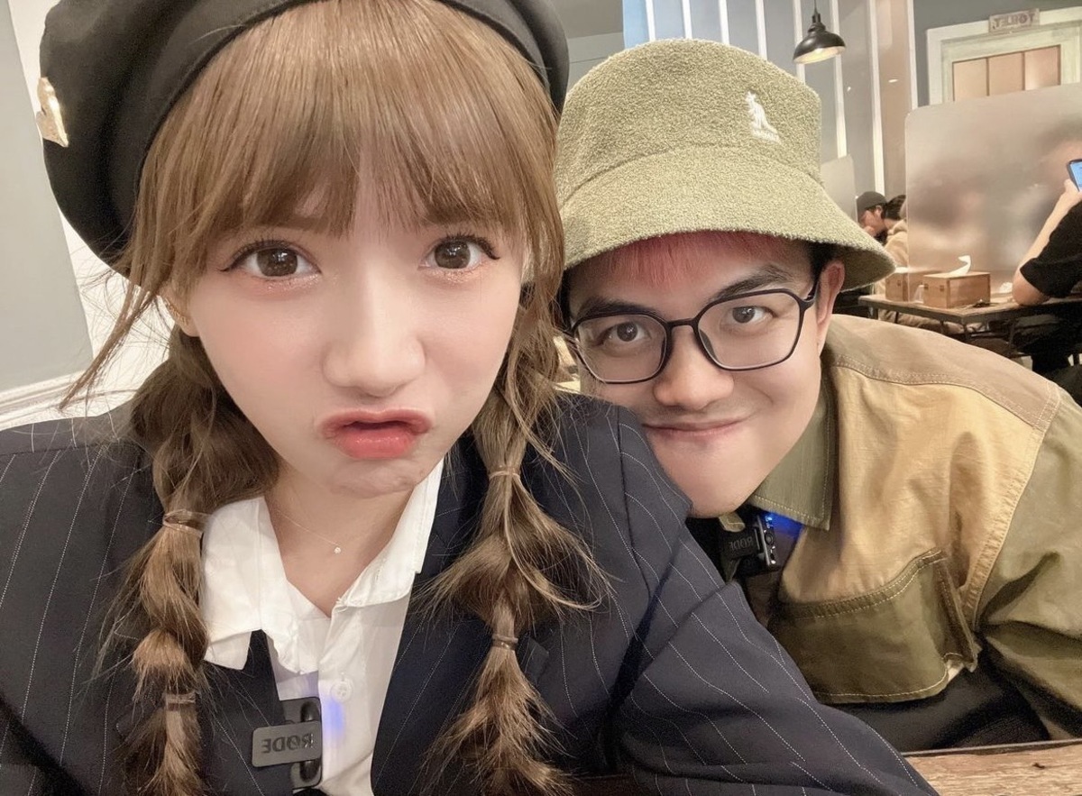 解婕翎（左）跟6tan（右）認愛後外界相當關注兩人感情世界。 圖：翻攝自解婕翎IG
