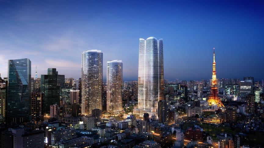 「Janu Tokyo」坐落於即將在2023年秋季開幕的東京全新地標「麻布台之丘」內。 圖：©DBox for Mori Building Co., Ltd.／提供