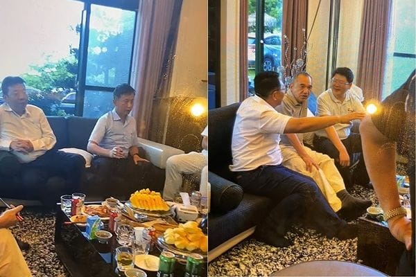陳婉惠公布黃玉霖、朱來順等人在曾耀鋒豪宅開趴的照片。 圖：翻攝陳琬惠臉書
