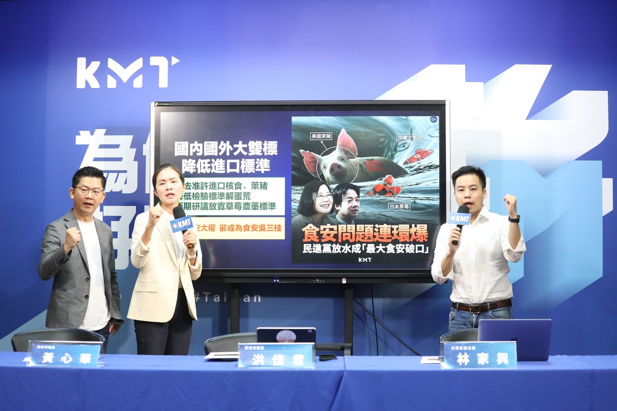 國民黨召開記者會就「A肝莓果」事件砲轟中央政府。 圖：國民黨文傳會/提供