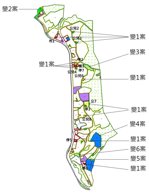 竹圍公設通檢變更示意圖。 圖：新北市城鄉局提供