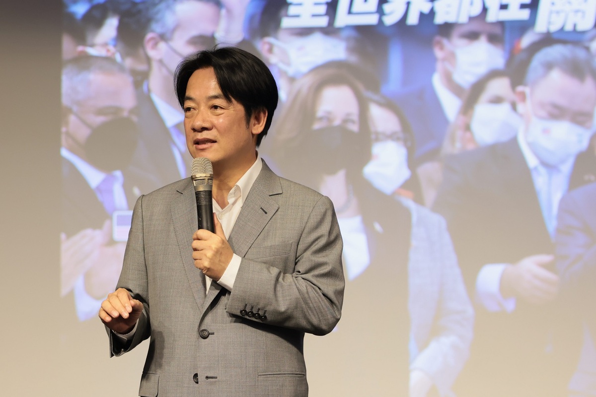 民進黨主席暨總統參選人賴清德28日下午出席台大政治系主辦「校園總統馬拉松論壇」。 圖：民進黨提供