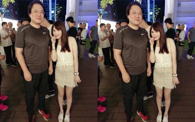林右昌和妹妹林宛姿合照。 圖：翻攝林宛姿臉書