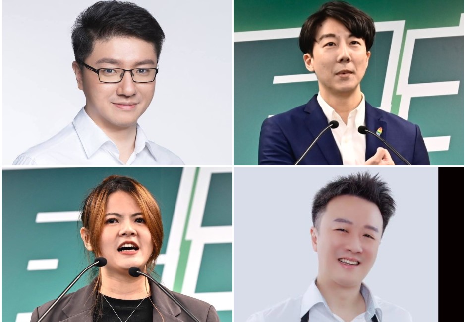 藍綠陣營積極布局2024立委選舉。 image source：FB/李正皓、吳崢、曾柏瑜、張智倫