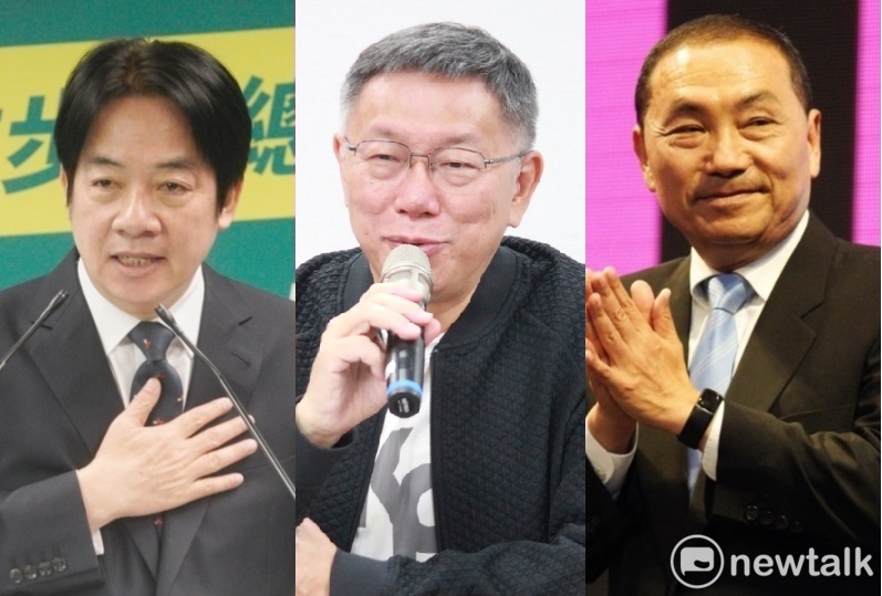 民進黨主席賴清德在2024總統大選民調始終位居第一，民眾黨主席柯文哲近期在多份民調已反超國民黨新北市長侯友宜。 圖：張良一/攝（資料照）