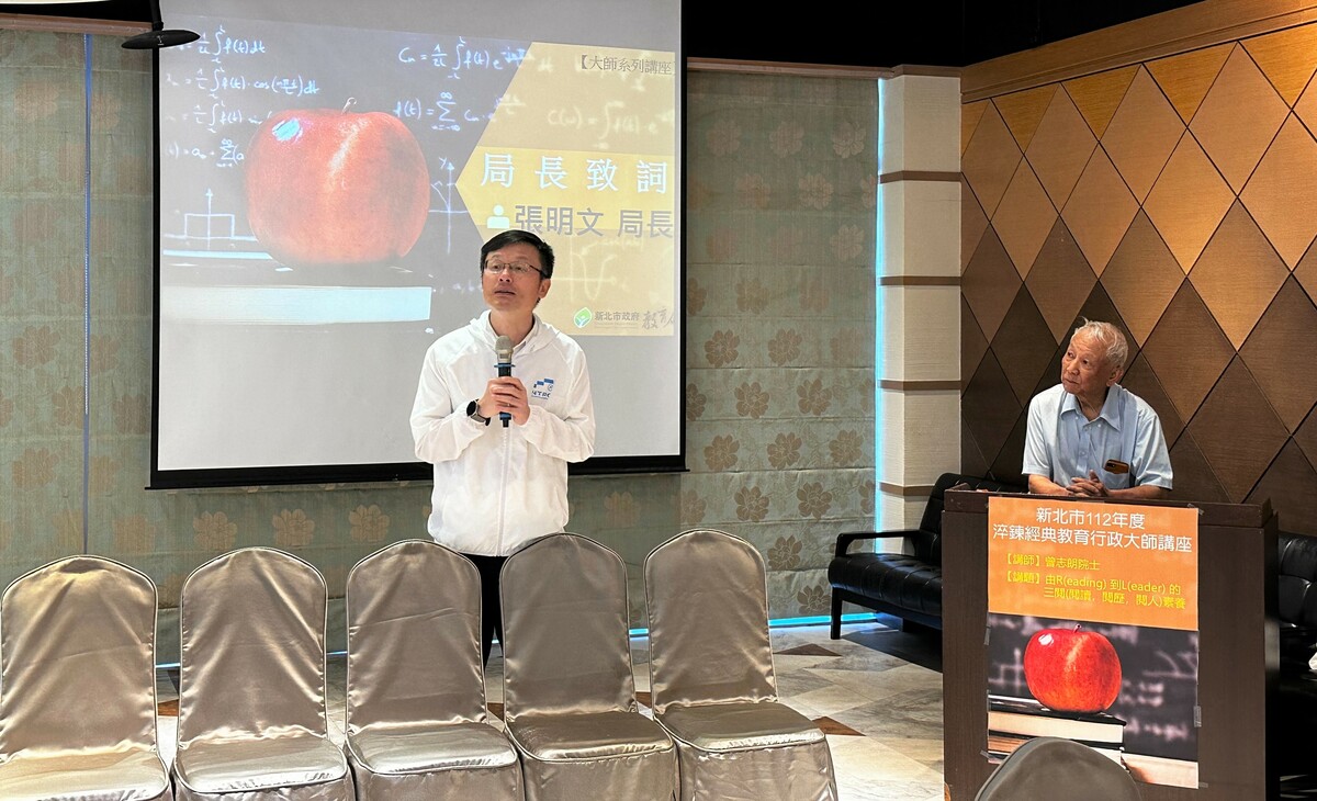 新北市教育局長張明文表示，新北市致力於提供學生處處可閱讀、時時可閱讀的環境。 圖：新北市教育局提供