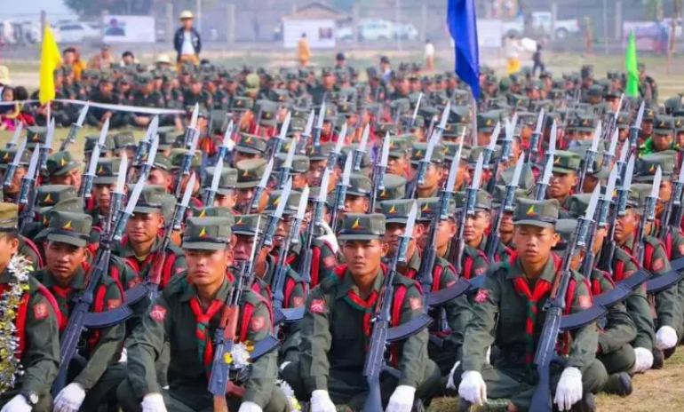 緬甸北撣邦軍（SSPP）與南撣邦軍（RCSS）武裝之間，25 日起爆發了連續 4 日的激烈戰事。 圖: 翻攝自中國網易新聞