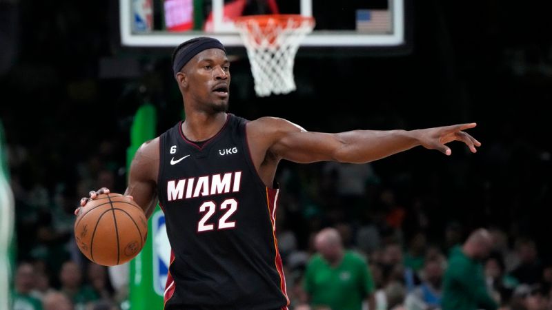 熱火隊當家球星Jimmy Butler拿下東區決賽MVP，他表示自己不會用落選秀來形容隊友。 圖／美聯社／達志影像