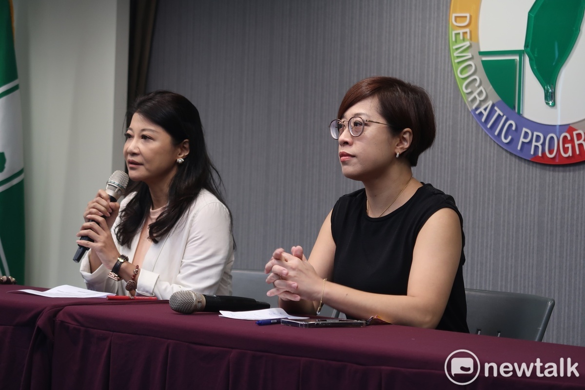 民進黨發言人林楚茵、性平部主任李晏榕（資料照片） 圖：林朝億/攝