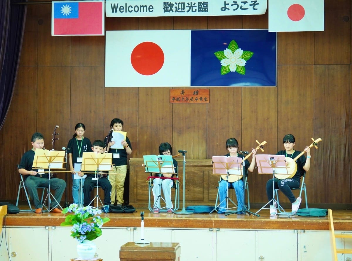 高雄市偏鄉小校赴日交流。 圖：高雄市興達國小提供