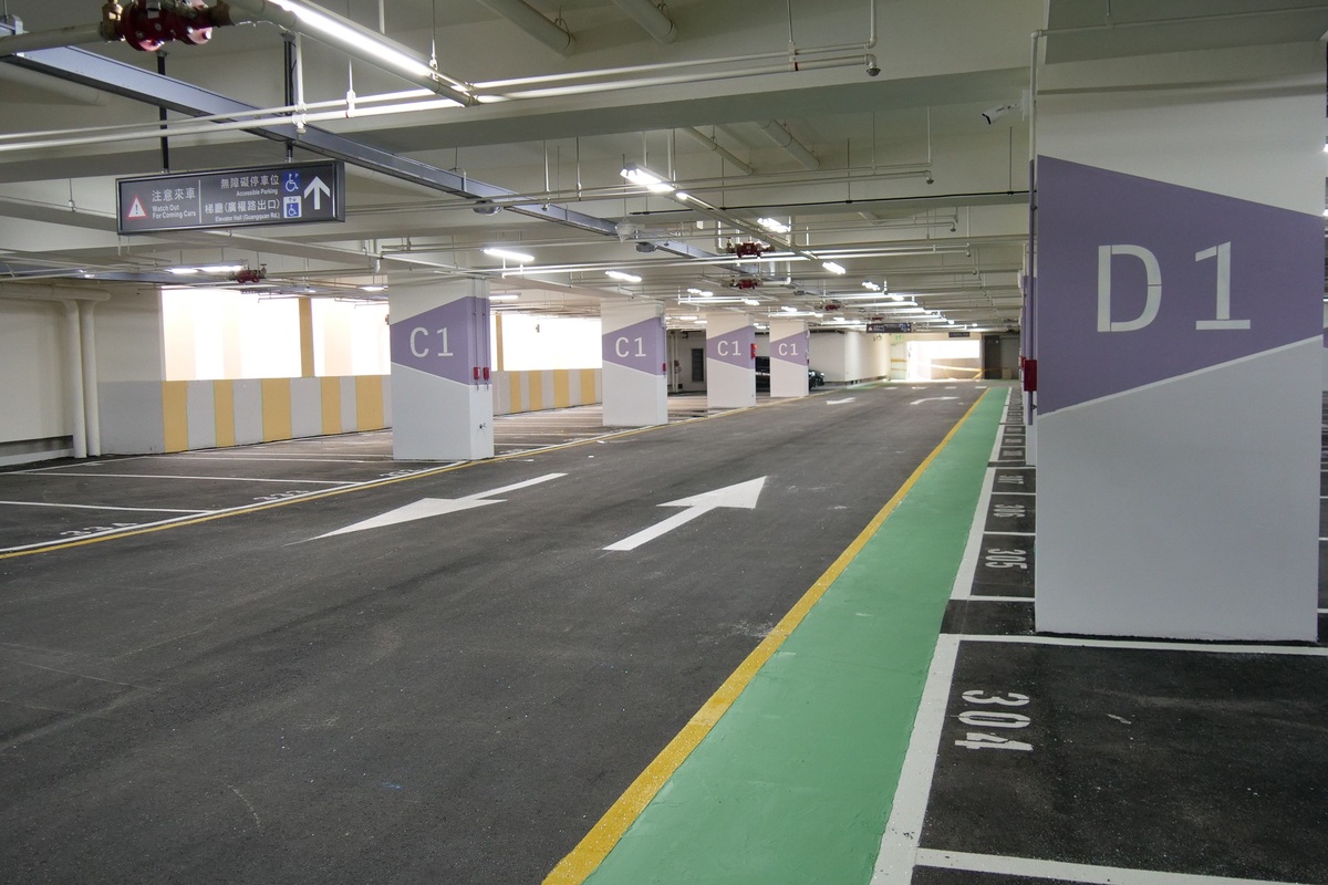 前瞻補助興建的板橋區五權公園地下停車場已在5月底完工。 圖：新北市交通局提供