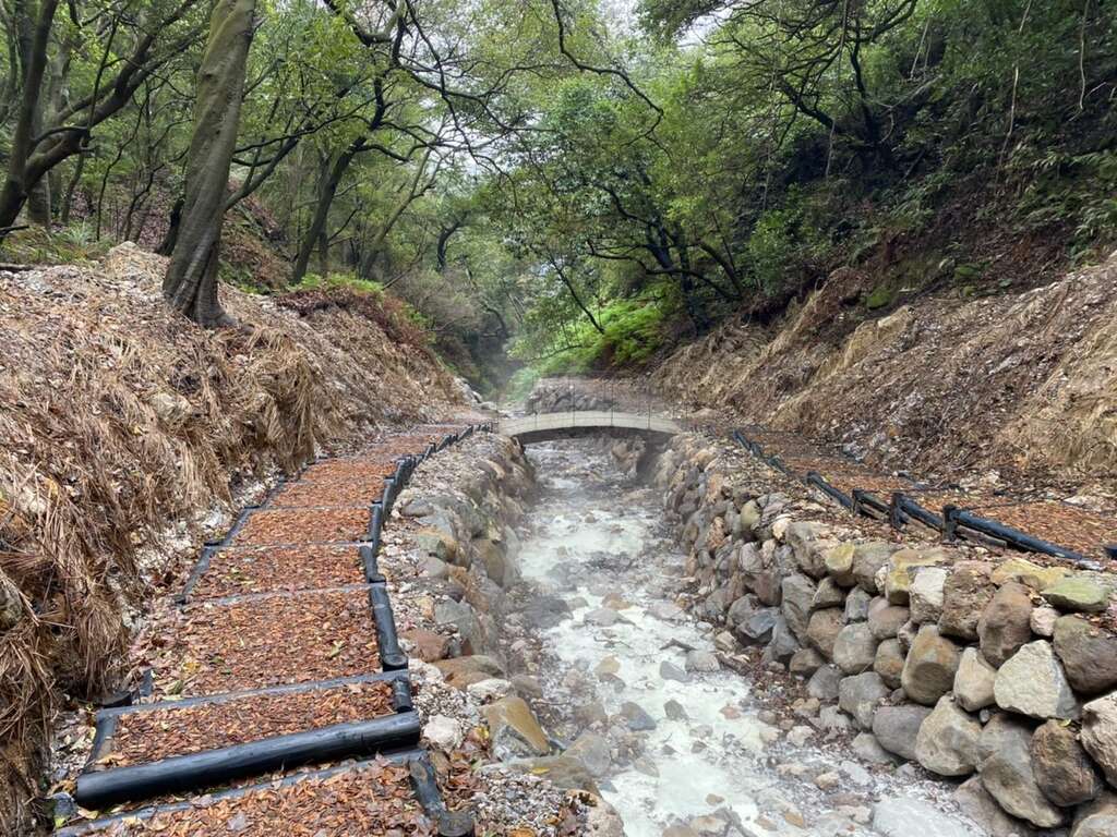 紫明溪溪畔步道。 圖：台北市政府工務局大地工程處／提供
